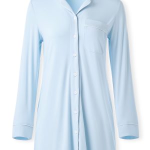 Long Sleeve Women's Nightshirt in Breeze