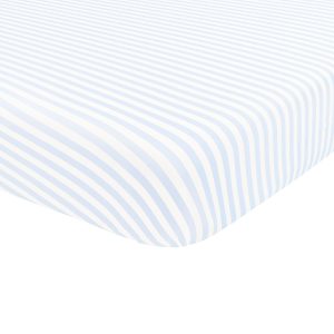 Mini Crib Sheet in Small Mist Stripe