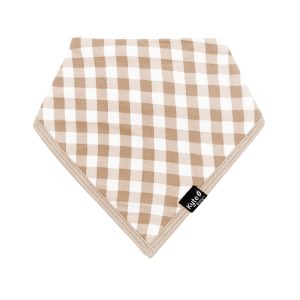 Bib in Gingham Bisque