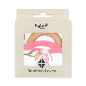 Lovey in Tulip with Removable Wooden Teething Ring
