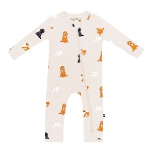 Zippered Romper in Fluffy Dog