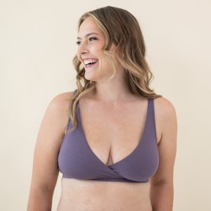 Women's Cross Front Bralette in Currant