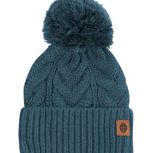 Chunky Cable Knit Beanie in Atlantic