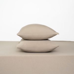 Fitted Sheet with Pillowcases in Almond