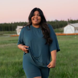 Women's Biker Short Set in Atlantic