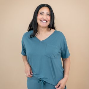 Women's Relaxed Fit V-Neck in Atlantic