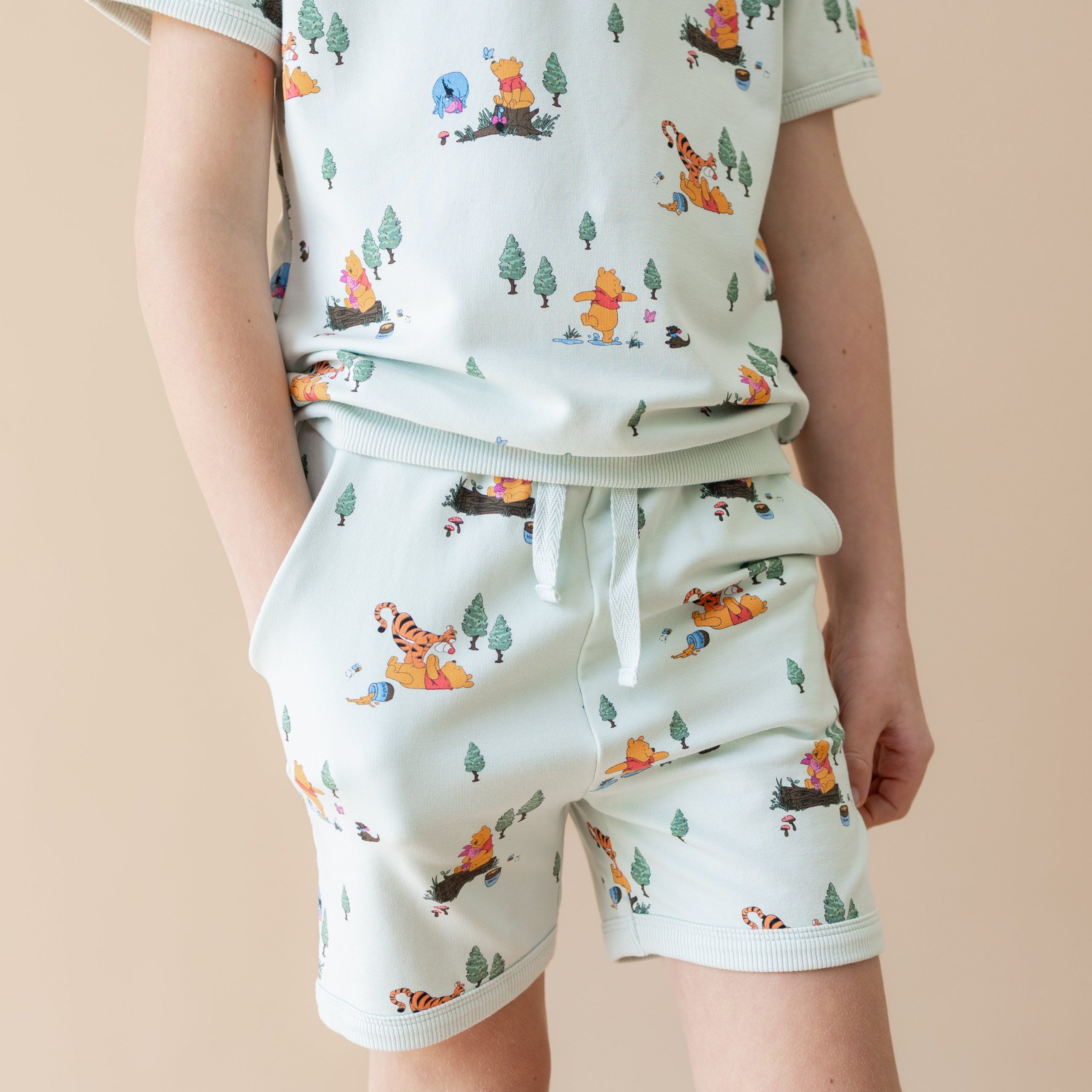 Short Sleeve Jogger Set in Winnie the Pooh Hundred Acre Wood - Image 3