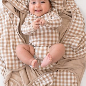 Baby Blanket in Gingham Bisque 1.0