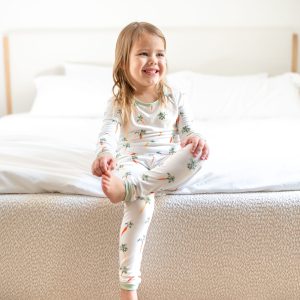 Long Sleeve Pajamas in Carrot