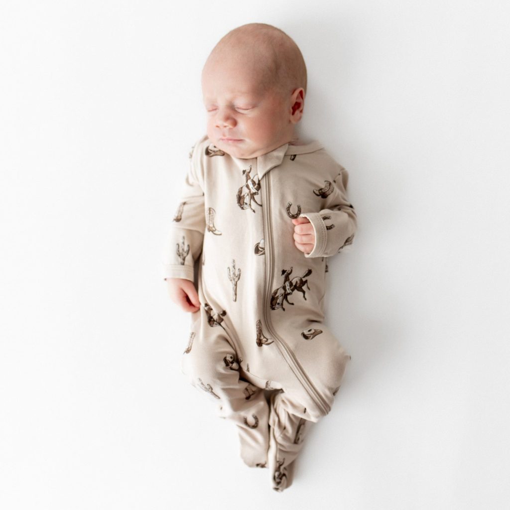 Zippered Footie in Classic Cowboy