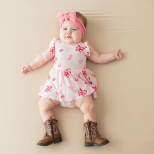 Twirl Bodysuit Dress in Disco Cowgirl