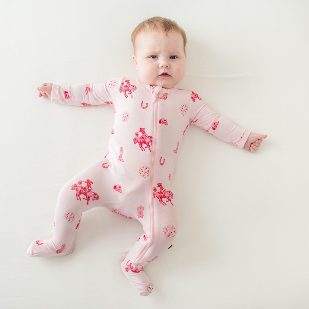 Zippered Footie in Disco Cowgirl