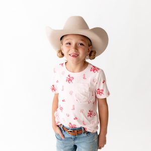 Toddler Crew Neck Tee in Disco Cowgirl