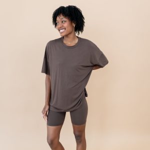 Women's Biker Short Set in Espresso