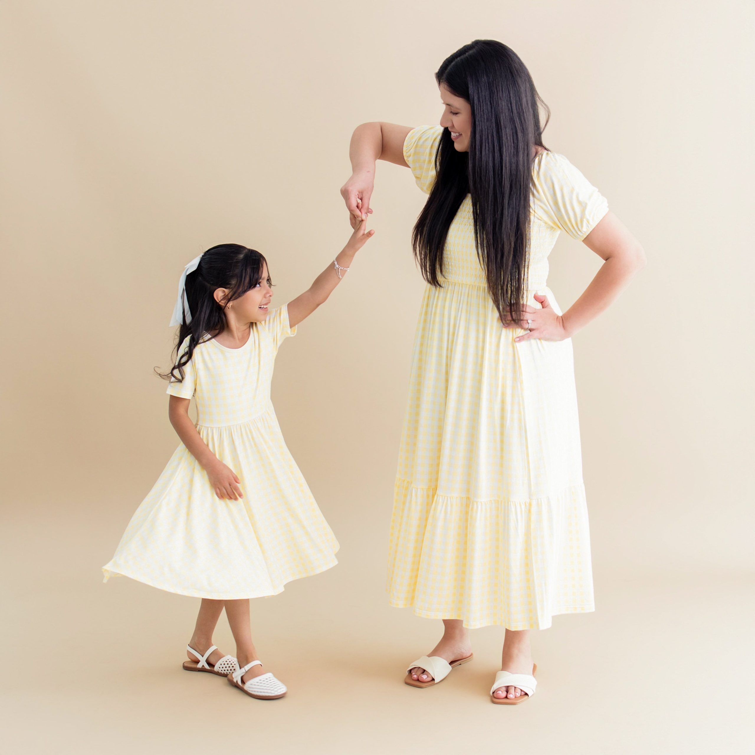 Twirl Dress in Gingham Chamomile - Image 4