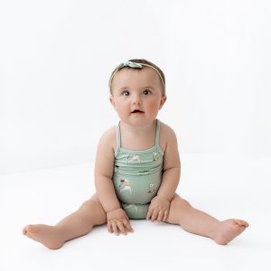 Spaghetti Strap Leotard in Golf