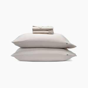 Bamboo Sateen Sheet Set in Sand Stone