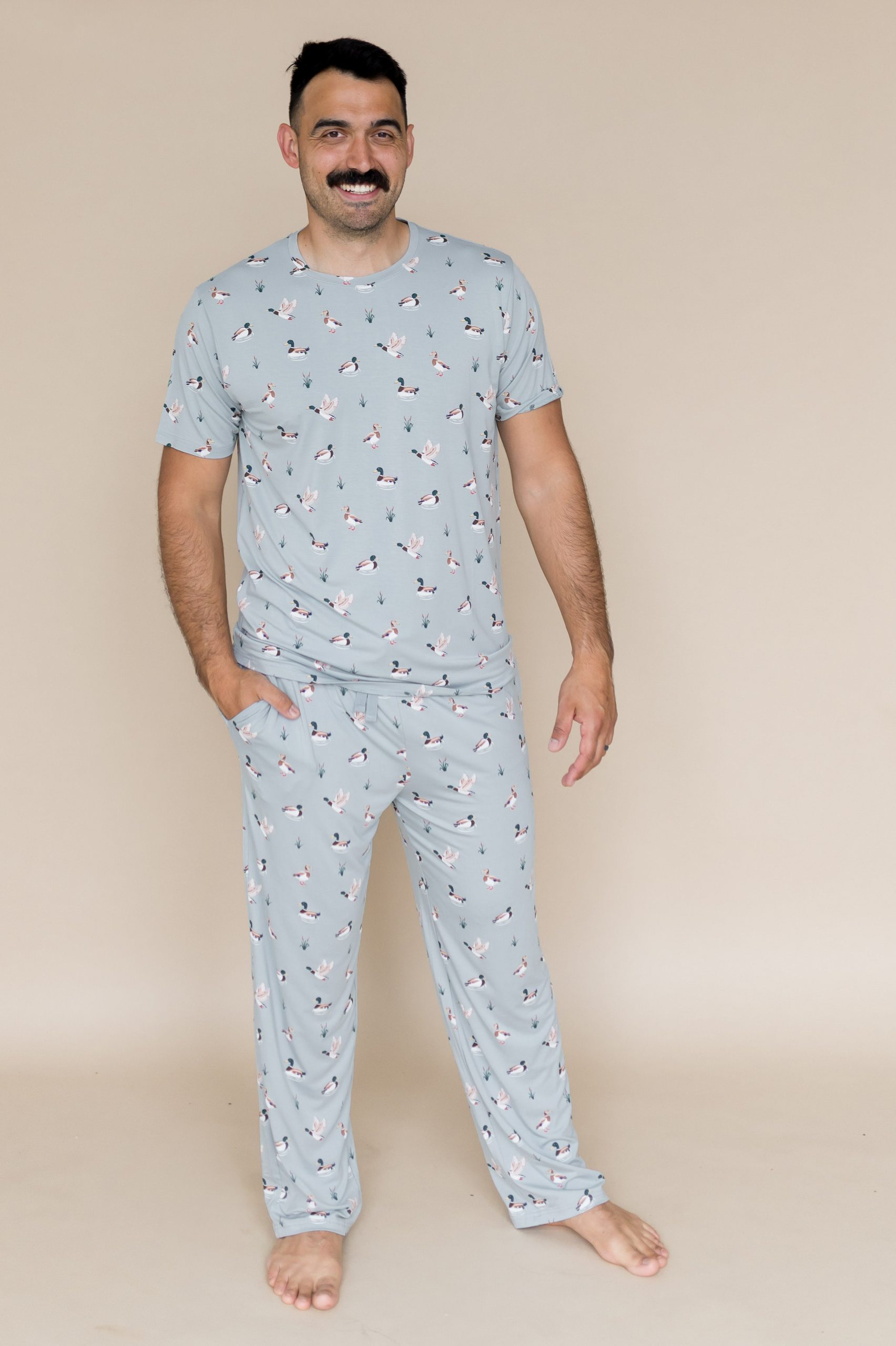 Men's Crew Neck Tee in Mallard Duck - Image 2