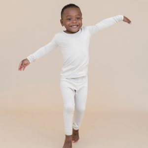 Long Sleeve Pajamas in Oat