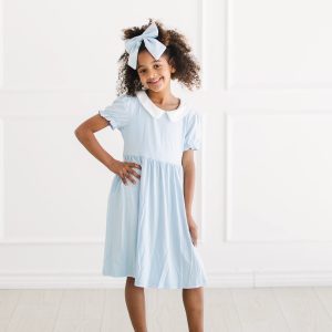 Peter Pan Collar Dress in Breeze