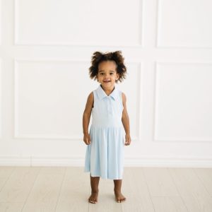 Polo Bodysuit Dress in Breeze