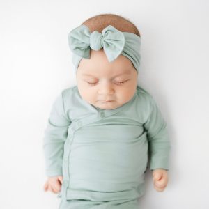 Knotted Bow Headband in Sage