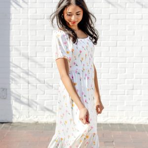 Women's Smocked Dress in Tulip