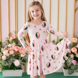 Long Sleeve Twirl Dress in Wicked