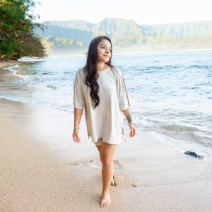 Women's Biker Short Set in Oat