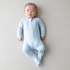 Zippered Footie in Breeze