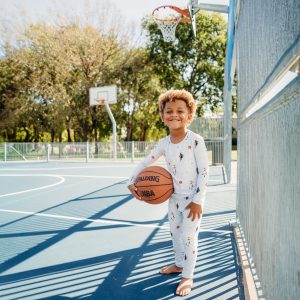 Long Sleeve Pajamas in Basketball
