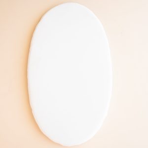 Oval Bassinet Sheet in Cloud
