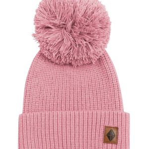 Chunky Knit Pom Beanie in Apple Blossom
