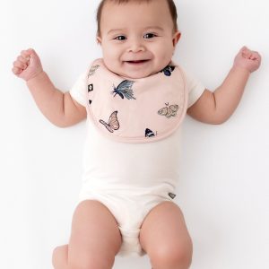 Cushy Bib in Blush Butterfly