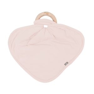 Lovey in Blush with Removable Wooden Teething Ring