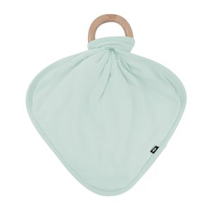 Lovey in Sage with Removable Wooden Teething Ring
