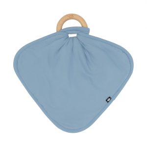Lovey in Slate with Removable Wooden Teething Ring