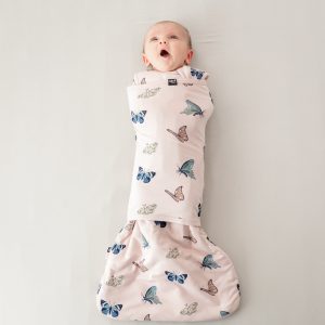 Sleep Bag Swaddler in Blush Butterfly 1.0