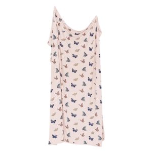 Swaddle Blanket in Blush Butterfly