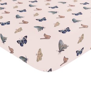 Twin Sheet in Blush Butterfly